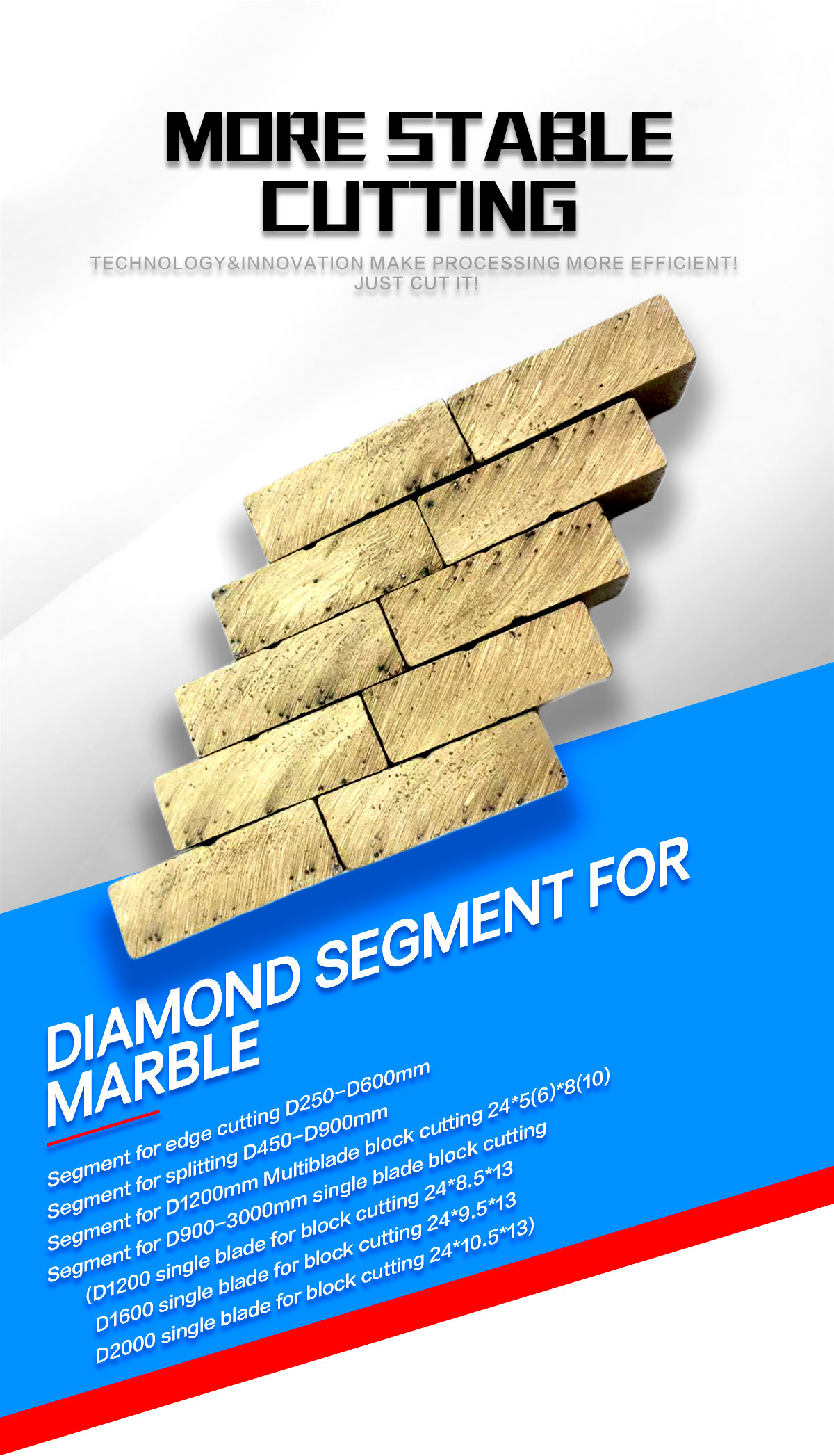 Diamond segments for marble 01