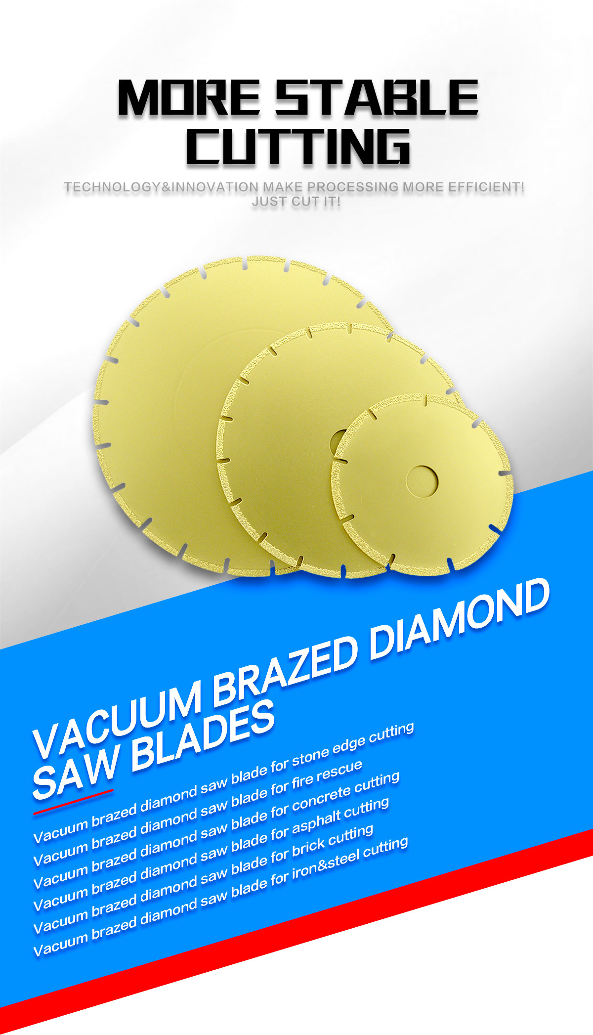 vacuum brazed diamond saw blade